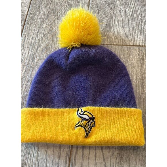 Minnesota Vikings NFL New Era Stocking Cap Hat Football Pom Pom Beanie SKOL - Picture 1 of 5